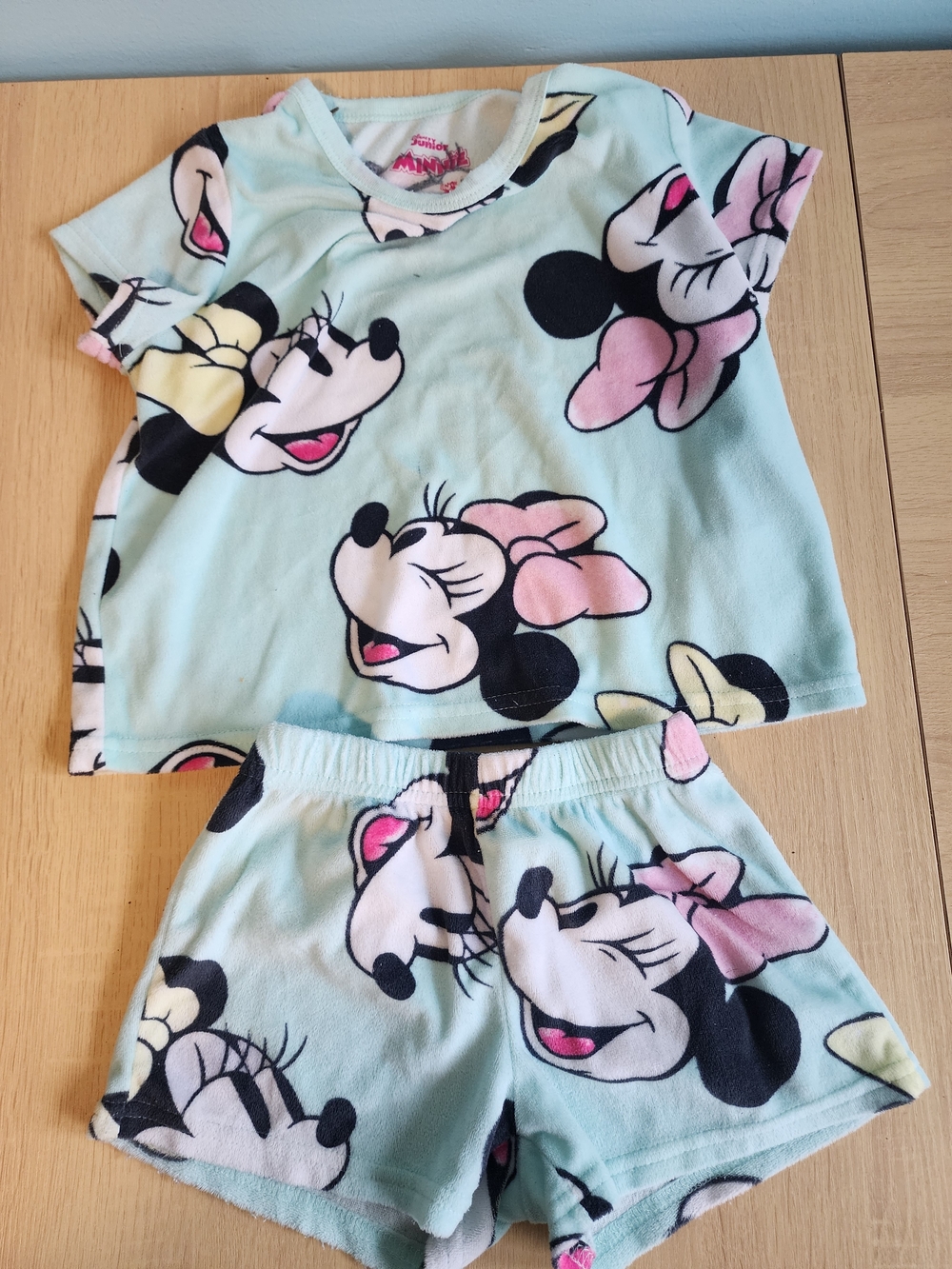 Disney Mint, Pink & Black Minnie Mouse Pajama Set